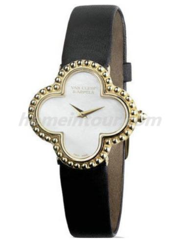 梵克雅宝VCARD21800女表Alhambra系列-黑色表带/表径29.3mm