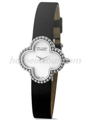 梵克雅宝VCARD21600女表Alhambra系列-黑色表带/表径26x26mm