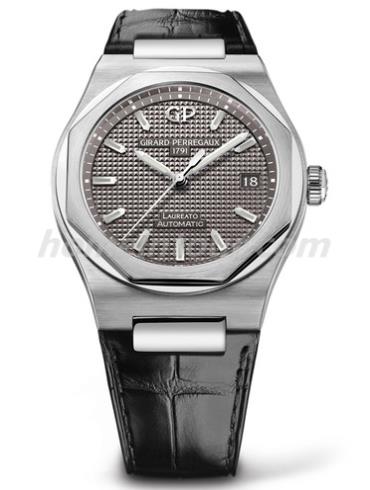 芝柏81005-11-231-BB6A男表Laureato桂冠系列-黑色表带/表径38mm