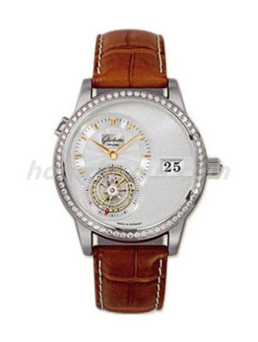 格拉苏蒂原创93-01-13-13-04男表Pano Classic 经典偏心系列-深棕色表带/表径39.3mm