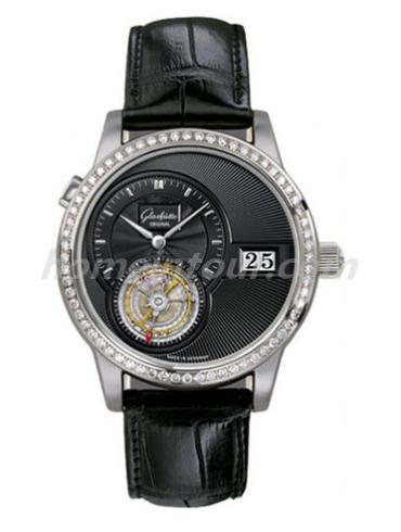 格拉苏蒂原创93-01-06-22-04男表Pano Classic 经典偏心系列-黑色表带/表径39.4mm