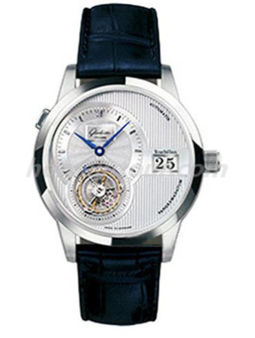 格拉苏蒂原创93-01-03-03-04男表Pano Classic 经典偏心系列-黑色表带/表径39.4mm