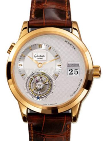 格拉苏蒂原创93-01-01-01-04男表Pano Classic 经典偏心系列-深棕色表带/表径39.4mm