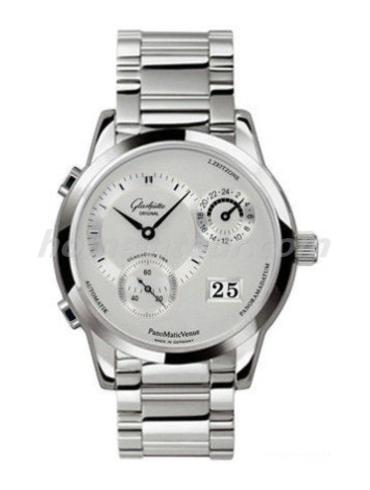 格拉苏蒂原创90-04-02-02-24男表Pano Classic 经典偏心系列-银色表带/表径39.4mm