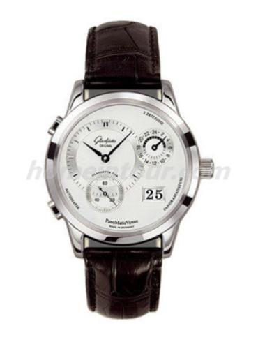 格拉苏蒂原创90-04-02-02-04男表Pano Classic 经典偏心系列-黑色表带/表径39.4mm