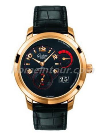 格拉苏蒂原创90-03-35-11-03男表Pano Classic 经典偏心系列-黑色表带/表径42mm