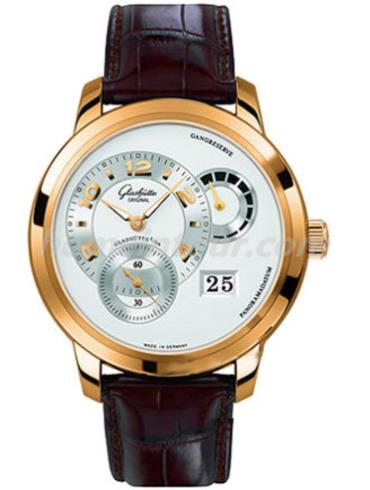 格拉苏蒂原创90-03-31-31-04男表Pano Classic 经典偏心系列-棕色表带/表径43mm