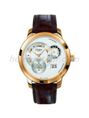 格拉苏蒂原创90-03-31-11-04男表Pano Classic 经典偏心系列-黑色表带/表径42mm