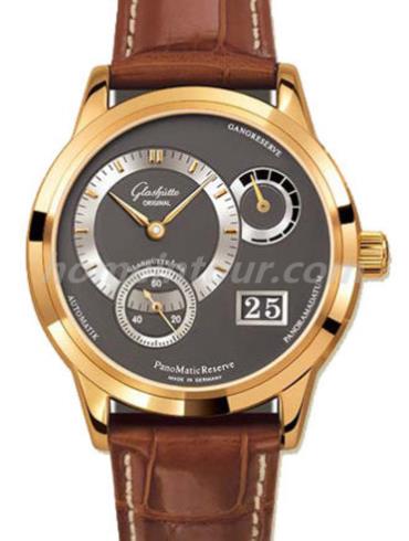 格拉苏蒂原创90-03-15-01-04男表Pano Classic 经典偏心系列-黑色表带/表径39.4mm