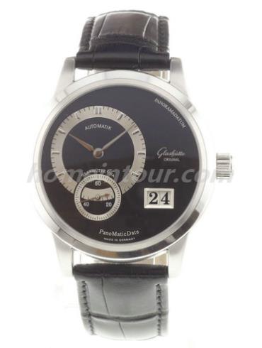 格拉苏蒂原创90-03-14-02-04男表Pano Classic 经典偏心系列-棕色表带/表径39.4mm