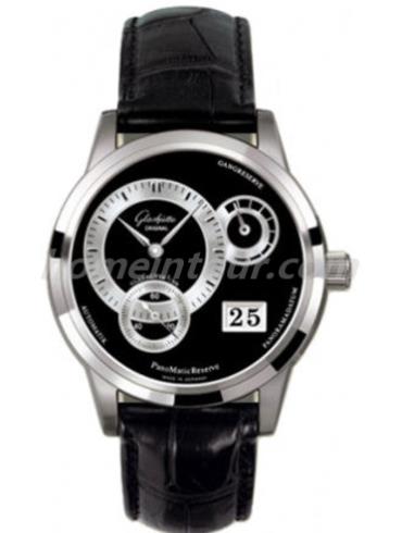 格拉苏蒂原创90-03-03-03-04男表Pano Classic 经典偏心系列-黑色表带/表径39.3mm