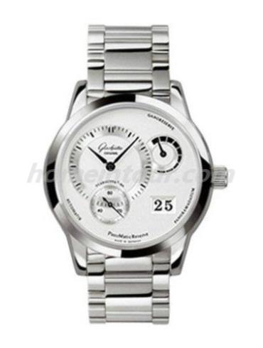 格拉苏蒂原创90-03-02-02-24男表Pano Classic 经典偏心系列-银色表带/表径39.4mm