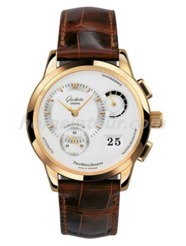 格拉苏蒂原创90-03-01-01-04男表Pano Classic 经典偏心系列-黑色表带/表径39.4mm