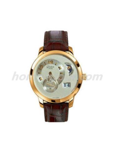 格拉苏蒂原创90-02-31-31-04男表Pano Classic 经典偏心系列-棕色表带/表径42mm