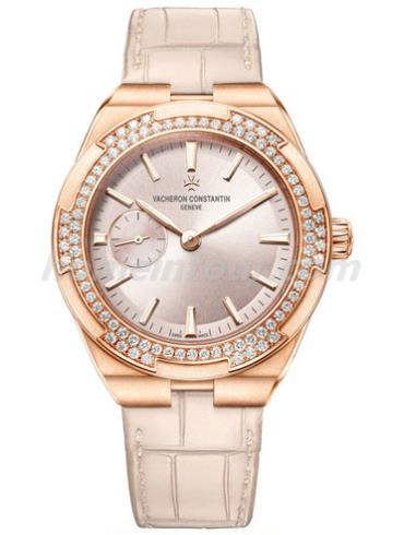 江诗丹顿2305V_000R-B077女表Overseas纵横四海系列-粉色表带/表径37mm