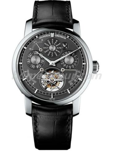 江诗丹顿88172_000P-A501男表Traditionnelle系列-黑色表带/表径44mm