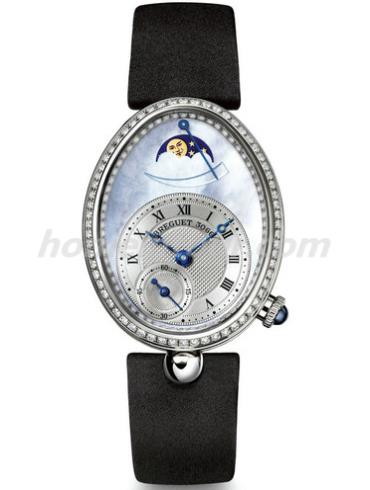 宝玑8908BB_V2_864D00D女表Reine de Naples 那不勒斯王后系列-黑色表带/表径36.50 x 28.4mm