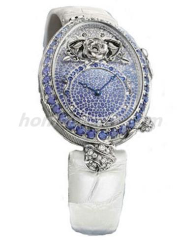 宝玑8973BB_6S_8H4女表Reine de Naples 那不勒斯王后系列-白色表带/表径38.45x30.4mm