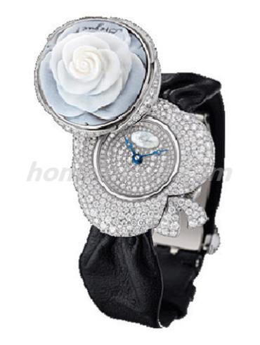 宝玑GJ24BB8548DDC3女表High Jewellery 高级珠宝腕表系列-黑色表带/表径&#8211;
