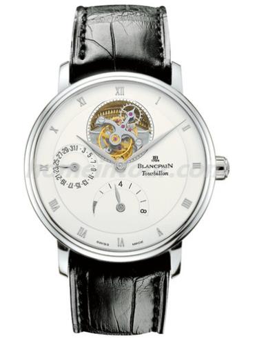 宝珀6025-3442-55B男表Villeret系列-黑色表带/表径38mm