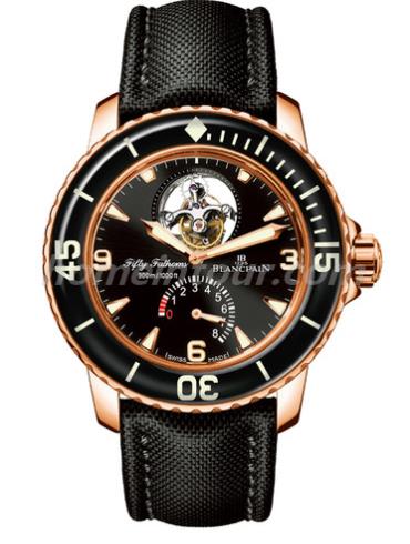 宝珀5025-3630-52A男表五十噚系列-黑色表带/表径45mm