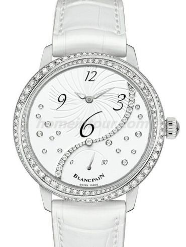 宝珀3650A-4528-55B女表-白色表带/表径36.80mm