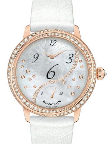 宝珀3650A-3754-58B女表女士腕表系列-白色表带/表径36.80mm