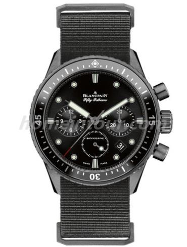 宝珀5200-0130-NAB_A男表五十噚系列-黑色表带/表径43mm