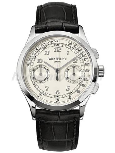 百达翡丽5170G-001男表复杂功能时计系列-黑色表带/表径39.4mm