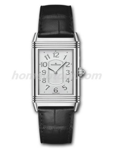 积家Q3308421女表Reverso翻转系列-黑色表带/表径40x24mm