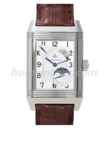 积家Q3408420男表Reverso翻转系列-棕色表带/表径46.5X29mm