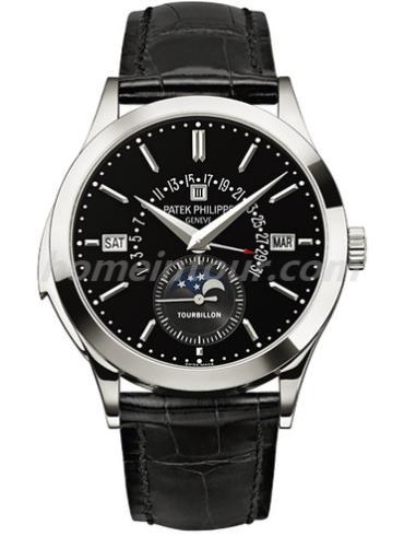 百达翡丽5216P-001男表超级复杂功能时计系列-黑色表带/表径39.5mm