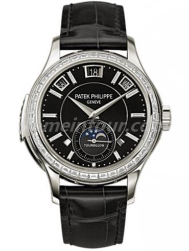 百达翡丽5307P-001男表超级复杂功能时计系列-黑色表带/表径41mm