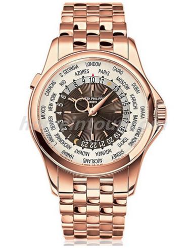 百达翡丽5130_1R-011男表复杂功能时计系列-金色表带/表径39.5mm