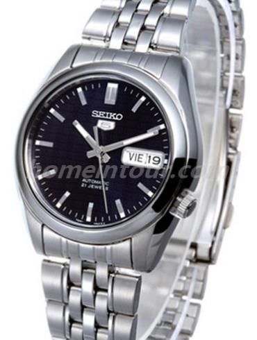 精工SNK357K1男表Seiko 5系列-银色表带/表径43mm