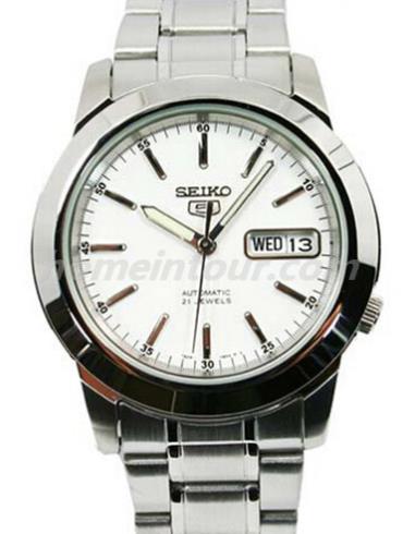 精工SNKE49K1男表Seiko 5系列-银色表带/表径37.5mm