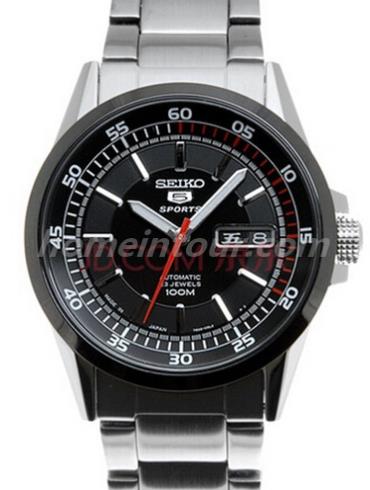 精工SNZH19J1男表Seiko 5系列-银色表带/表径40mm