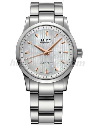 美度M005.007.11.101.00女表舵手系列-银色表带/表径31mm