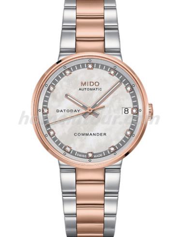 美度M014.207.22.116.00女表指挥官系列-间金色表带/表径33mm