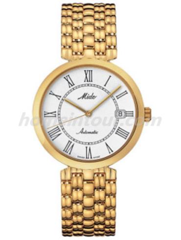 美度M8121.3.26.1男表都瑞系列-金色表带/表径36mm