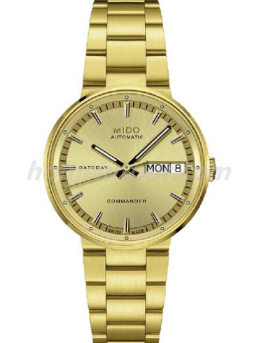 美度M014.230.33.021.00女表指挥官系列-金色表带/表径33mm