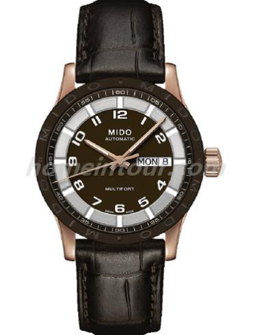 美度M018.830.36.292.00女表舵手系列-深棕色表带/表径38mm