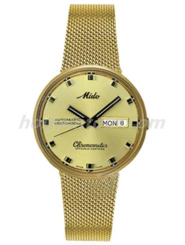 美度M8429.3.C2.1男表指挥官系列-金色表带/表径37mm