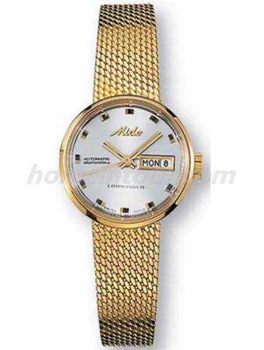 美度M8429.3.24.1男表指挥官系列-金色表带/表径37mm