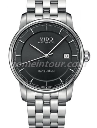 美度M8600.4.13.1男表贝伦赛丽系列-银色表带/表径38mm