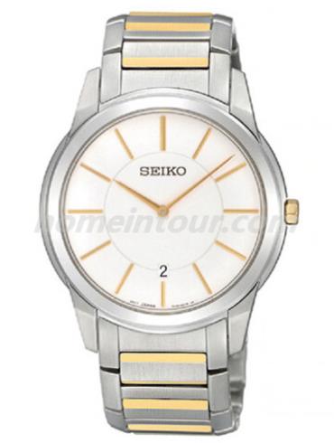 精工SKP371J1男表Quartz Pair系列-间金色表带/表径&#8211;