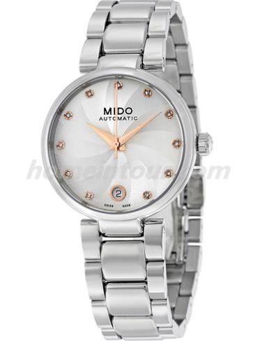 美度M022.207.11.036.10女表贝伦赛丽系列-银色表带/表径33mm