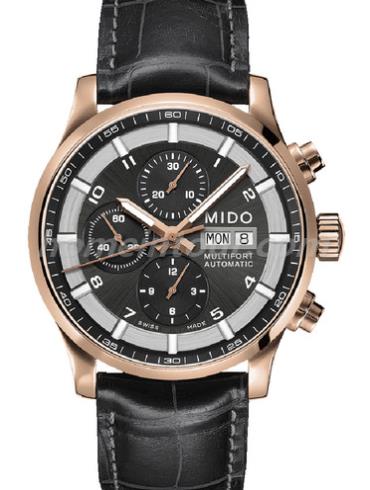 美度M005.614.36.062.52男表舵手系列-烟灰色表带/表径44mm