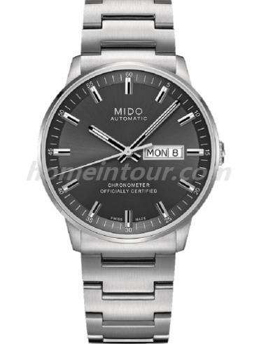 美度M021.431.11.061.00男表指挥官系列-银色表带/表径40mm