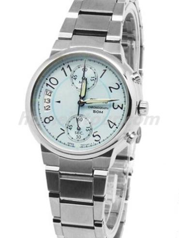 精工SNN897J1女表Chronograph系列-银色表带/表径&#8211;